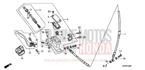 FR. BRAKE MASTER CYLINDER CRF450RC de 2012